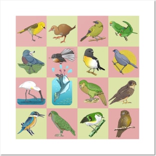 NZ BIRD PATTERN Posters and Art